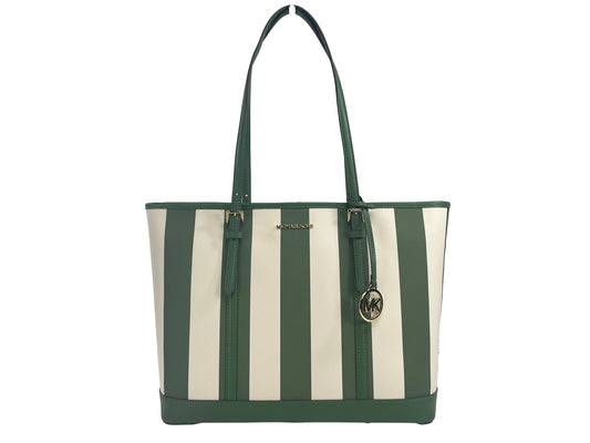 Michael Kors jet set voyage grand tz épaule pvc sac fourre-tout sac à main vert fougère