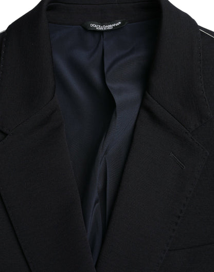 Dolce &amp; Gabbana Blazer à simple boutonnage en laine noire