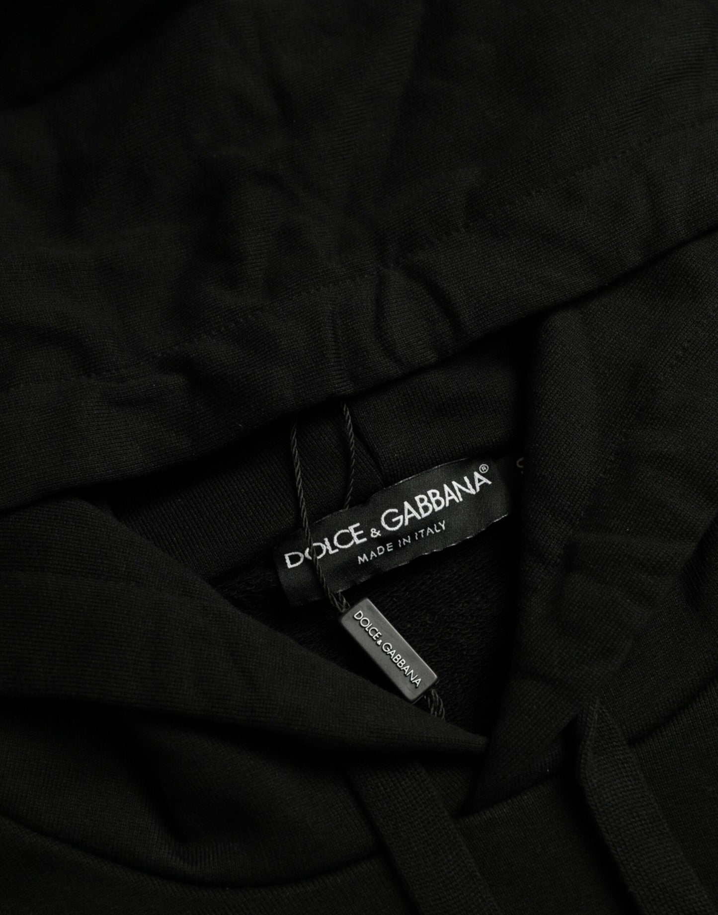 Dolce &amp; Gabbana Pull sweat à capuche en coton noir