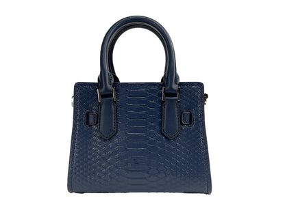 Michael Kors Hamilton XS Sac à bandoulière en forme de serpent bleu marine