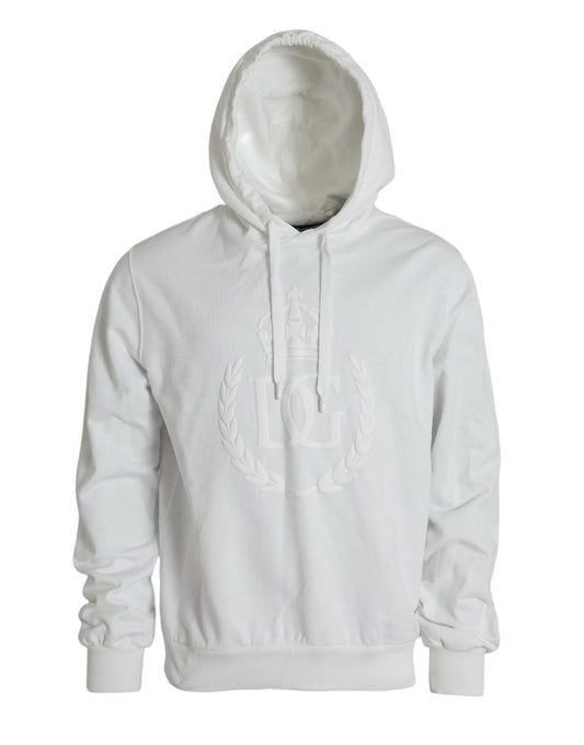 Dolce &amp; Gabbana Pull-over à capuche en coton blanc