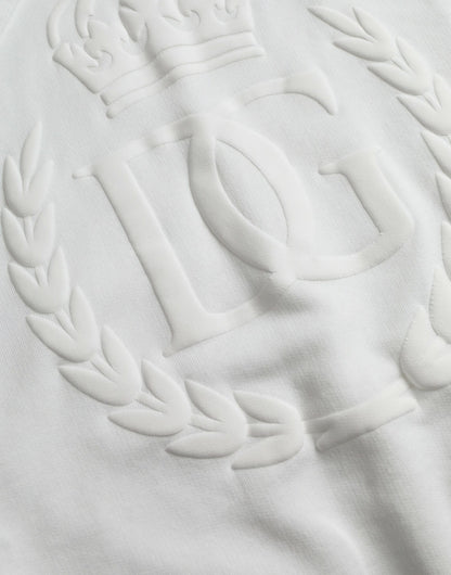 Dolce &amp; Gabbana Pull-over à capuche en coton blanc