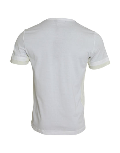 Dolce &amp; Gabbana T-shirt blanc à manches courtes avec poche en coton