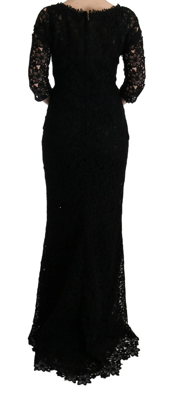 Robe fourreau noire Dolce &amp; gabbana avec doublure en soie