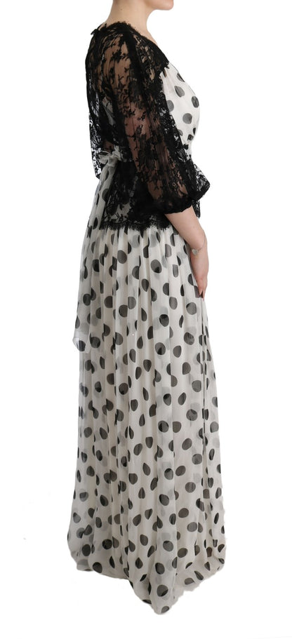 Robe longue à pois Dolce &amp; Gabbana