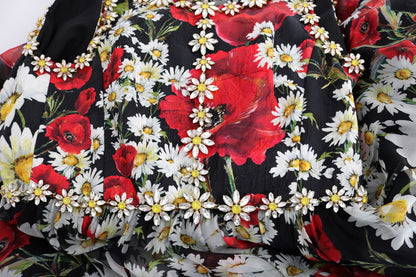 Robe longue à fleurs Dolce &amp; gabbana avec imprimé tournesol et cristaux