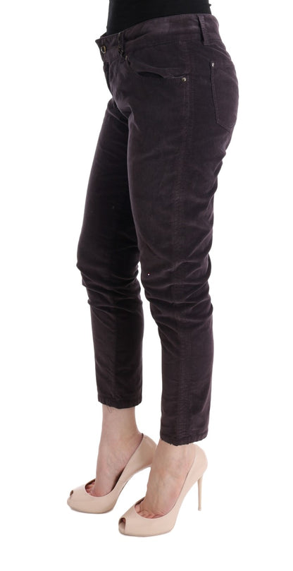 Ermanno scervino pantalon court capri marron en coton