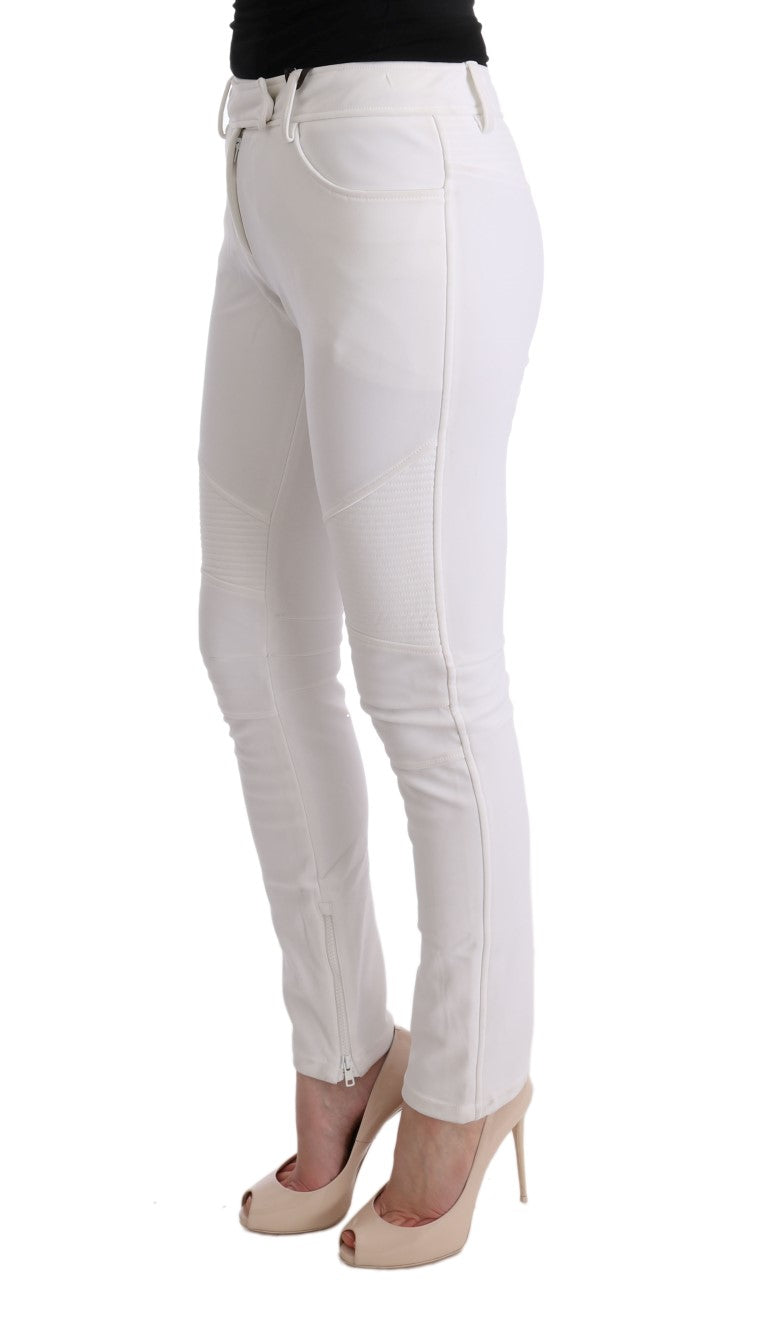 Ermanno scervino pantalon slim en coton blanc