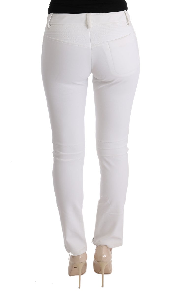 Ermanno scervino pantalon slim en coton blanc