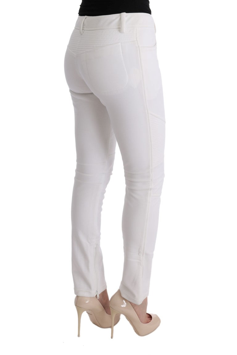 Ermanno scervino pantalon slim en coton blanc