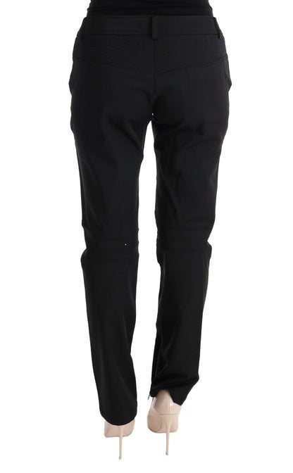 Pantalon slim fit en coton noir élégant Ermanno scervino