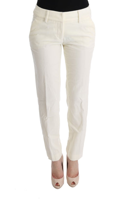 Ermanno scervino pantalon coupe classique blanc