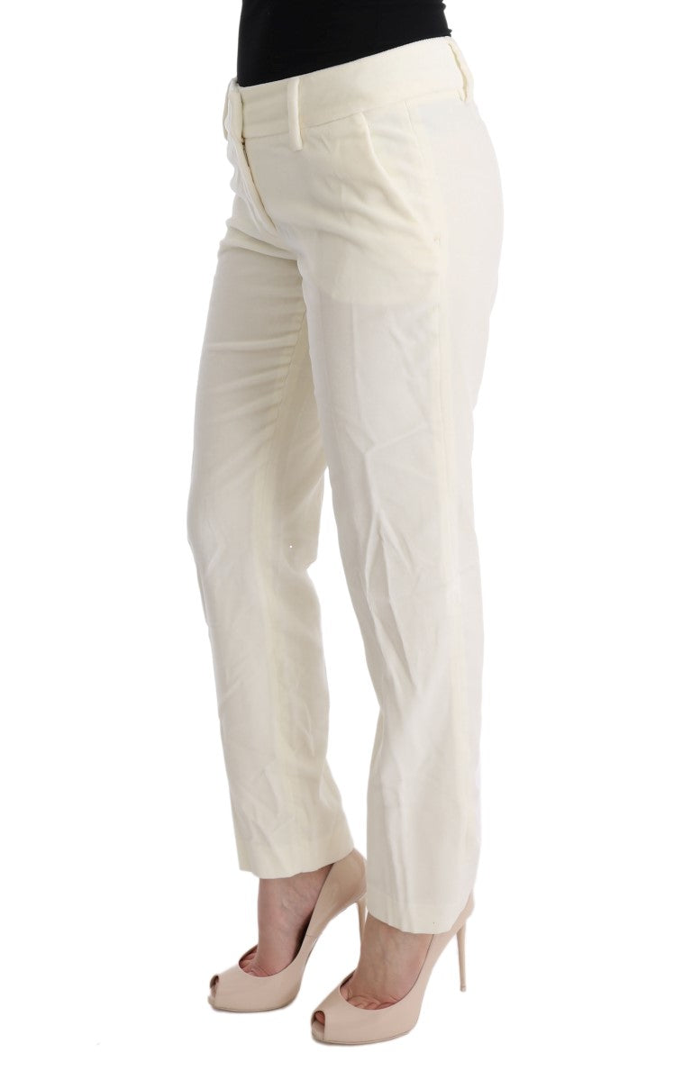 Ermanno scervino pantalon coupe classique blanc