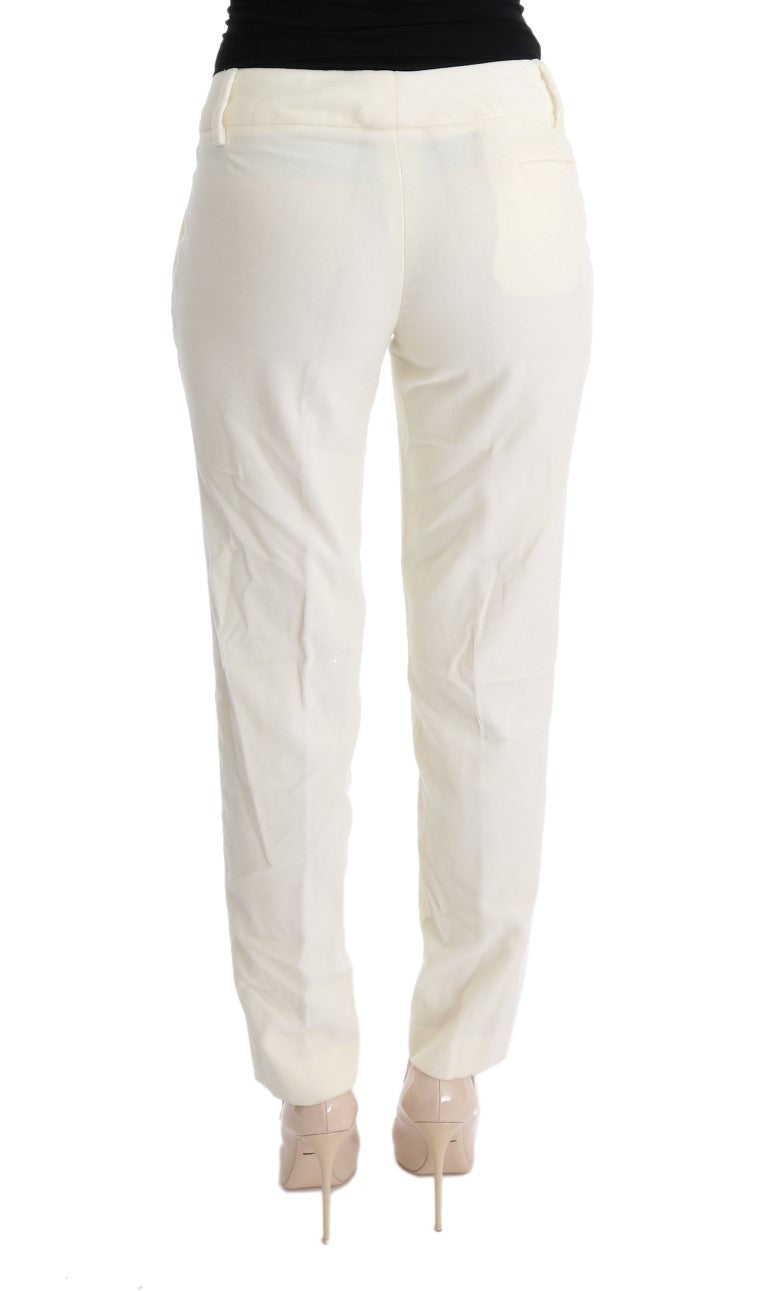 Ermanno scervino pantalon coupe classique blanc