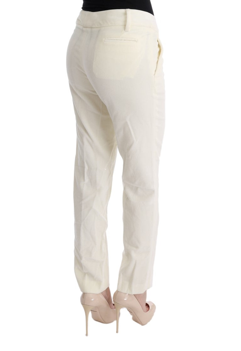 Ermanno scervino pantalon coupe classique blanc