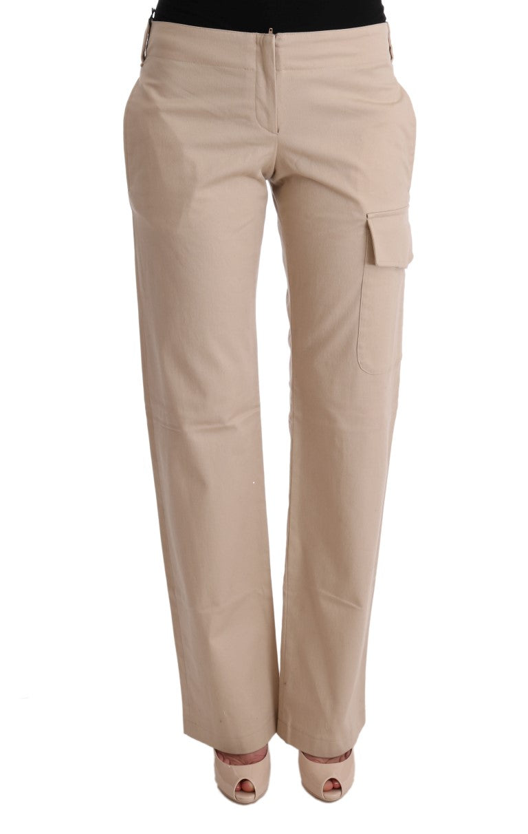 Ermanno scervino pantalon court beige - coupe classique