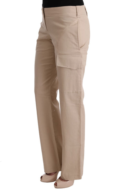 Ermanno scervino pantalon court beige - coupe classique