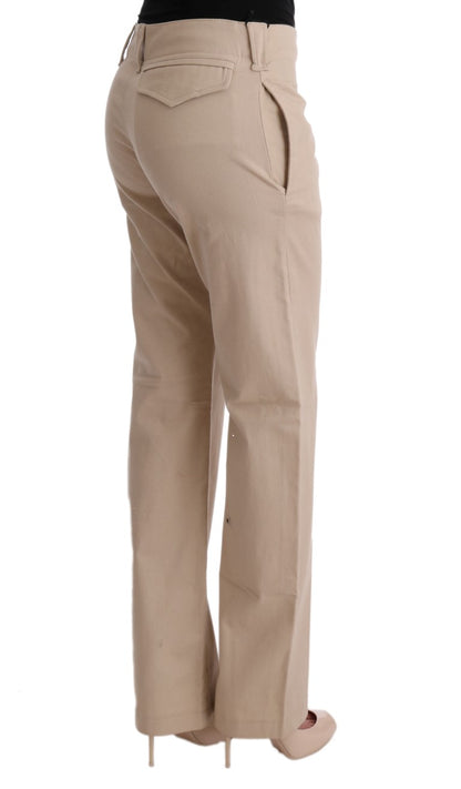 Ermanno scervino pantalon court beige - coupe classique