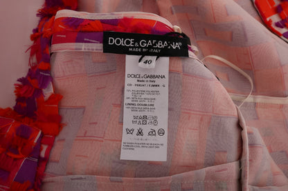 Robe trapèze rose sans manches Dolce &amp; Gabbana