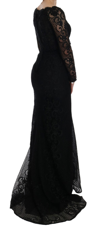 Dolce &amp; Gabbana - Robe longue fourreau noire pleine longueur