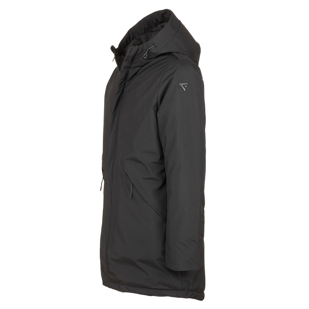 Fred Mello Sleek Men's Tech Fabric Jacket with Hood