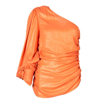 PINKO Chemisier laminé orange chic