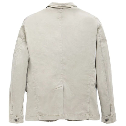 Refrigiwear Veste élégante en coton beige à quatre poches