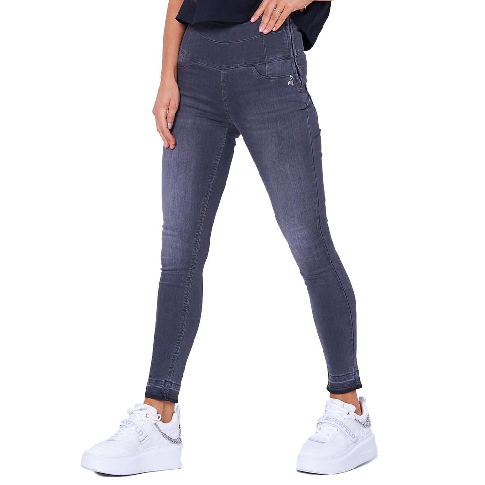 Patrizia Pepe Chic High-Waisted Grey Skinny Jeggings