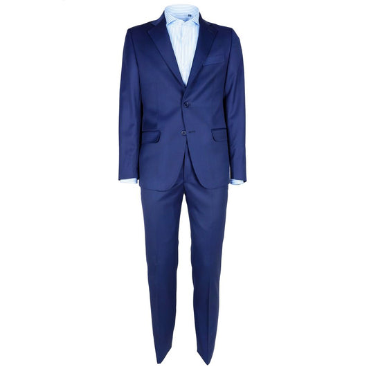 Costume élégant en laine pour homme fabriqué en Italie en bleu pimpant