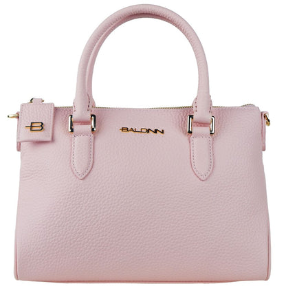 Baldinini Trend Chic Sac à main en cuir de veau texturé rose