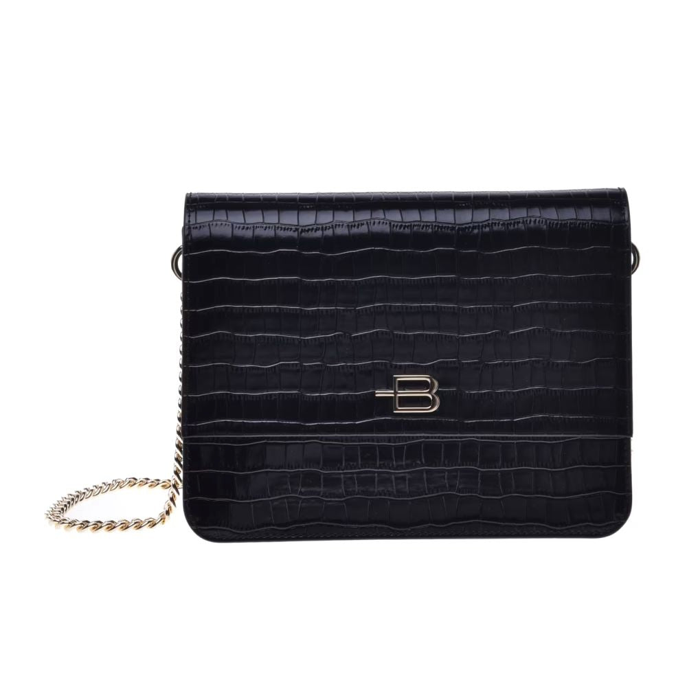 Baldinini Trend Elegant Python-Print Calfskin Shoulder Bag