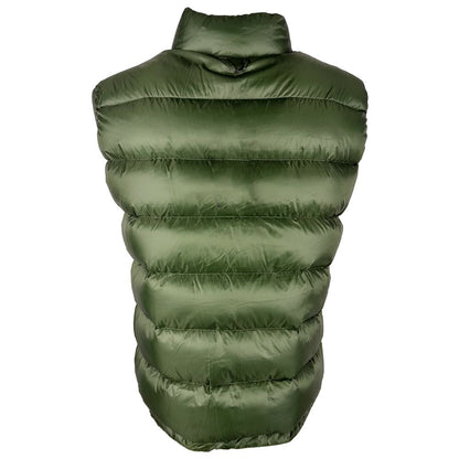 Gilet réversible en duvet de canard vert et gris Centogrammi Chic