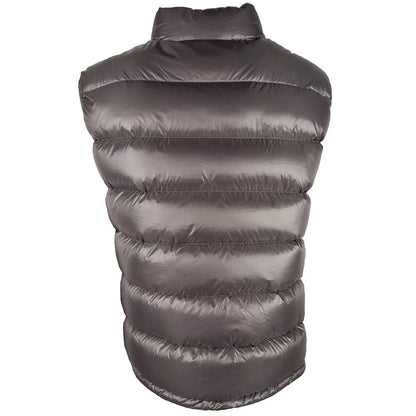 Gilet réversible en duvet de canard vert et gris Centogrammi Chic