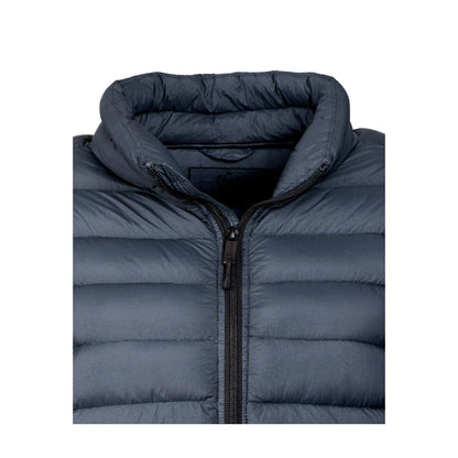 Gilet Zippé Rembourré Bleu Centogrammi Chic pour Homme