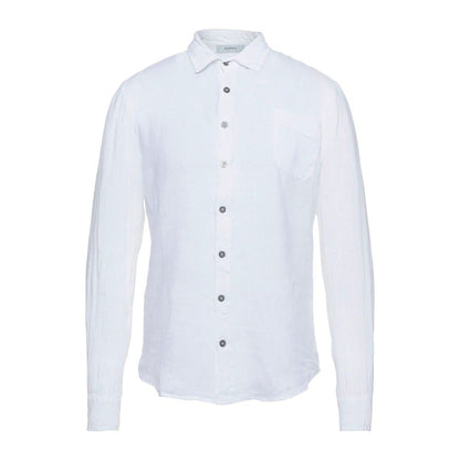 Alpha Studio Chemise élégante en lin blanc pour homme