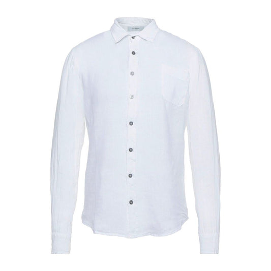 Alpha Studio Chemise élégante en lin blanc pour homme