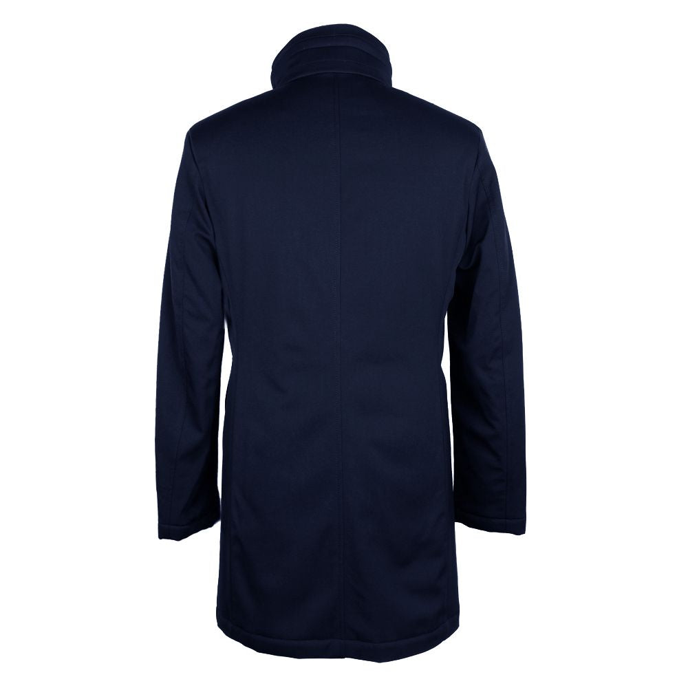 Manteau élégant en laine vierge bleue Storm System fabriqué en Italie