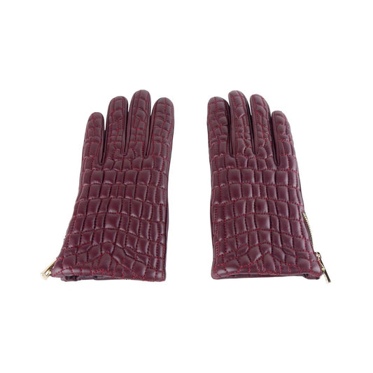 Guantes Cavalli Class Elegant Lady en cuero rojo vibrante