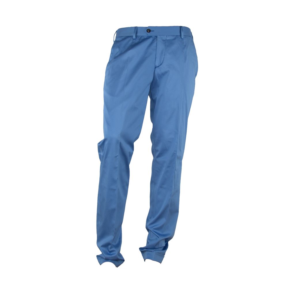 Pantalón elegante de verano azul claro para hombre Made in Italy