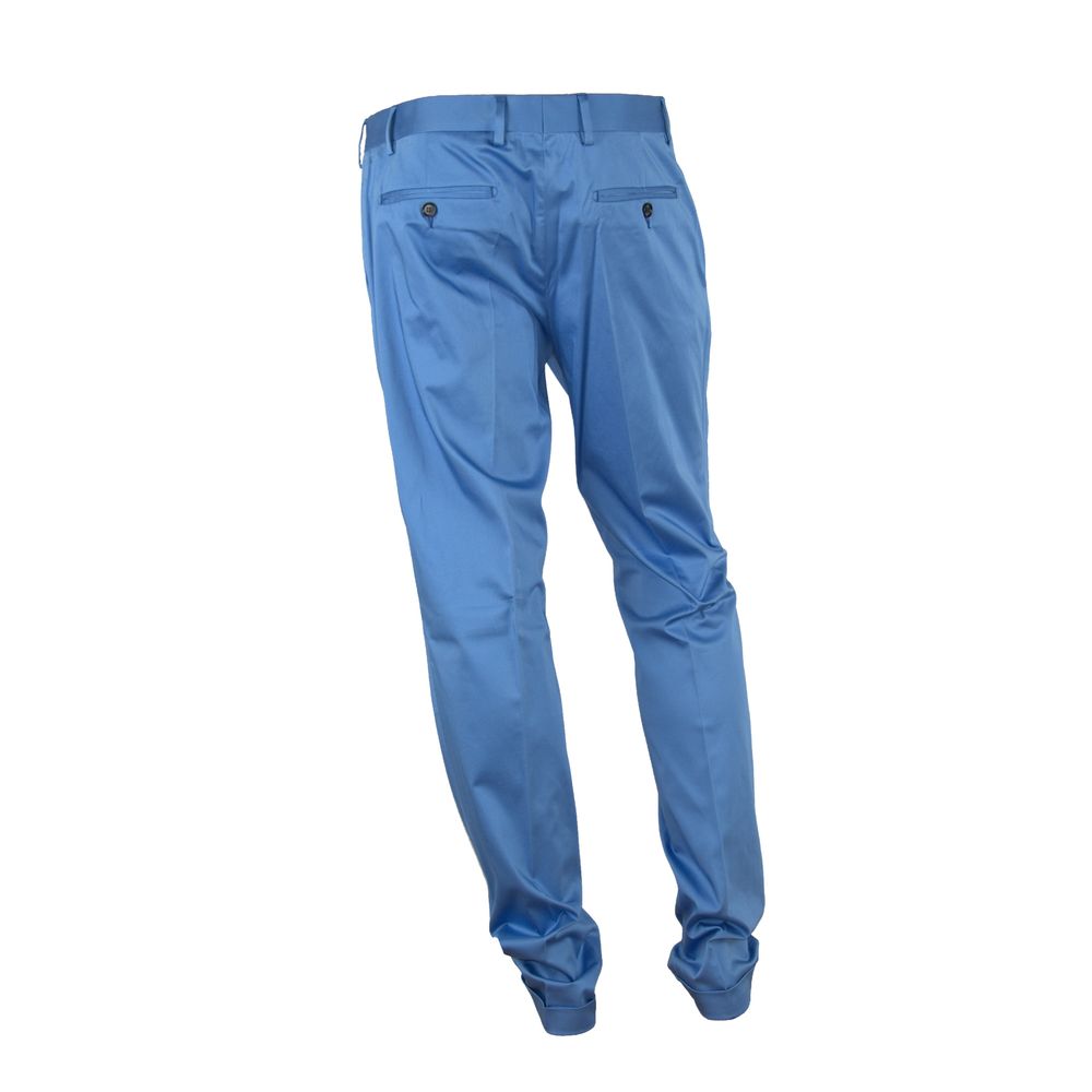 Pantalón elegante de verano azul claro para hombre Made in Italy