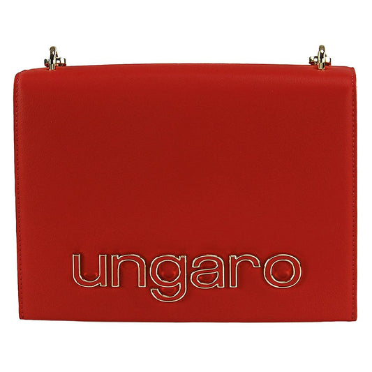 Sac bandoulière Ungaro Chic en cuir de veau avec logo en métal