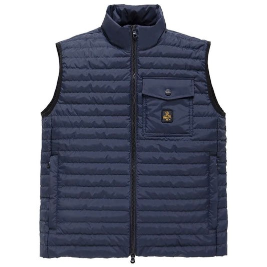 Refrigiwear Gilet en duvet élégant pour hommes en bleu somptueux