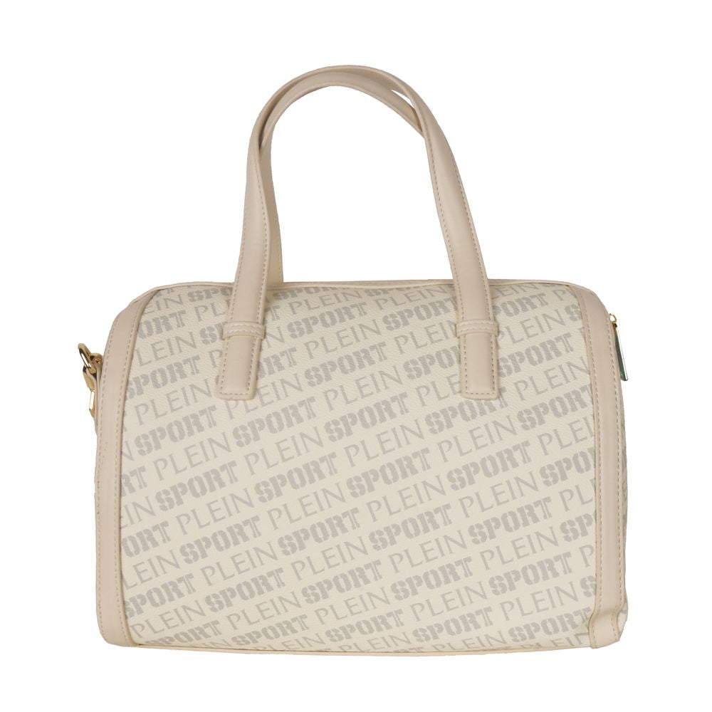 Sac à bandoulière en cuir écologique Plein Sport Chic blanc