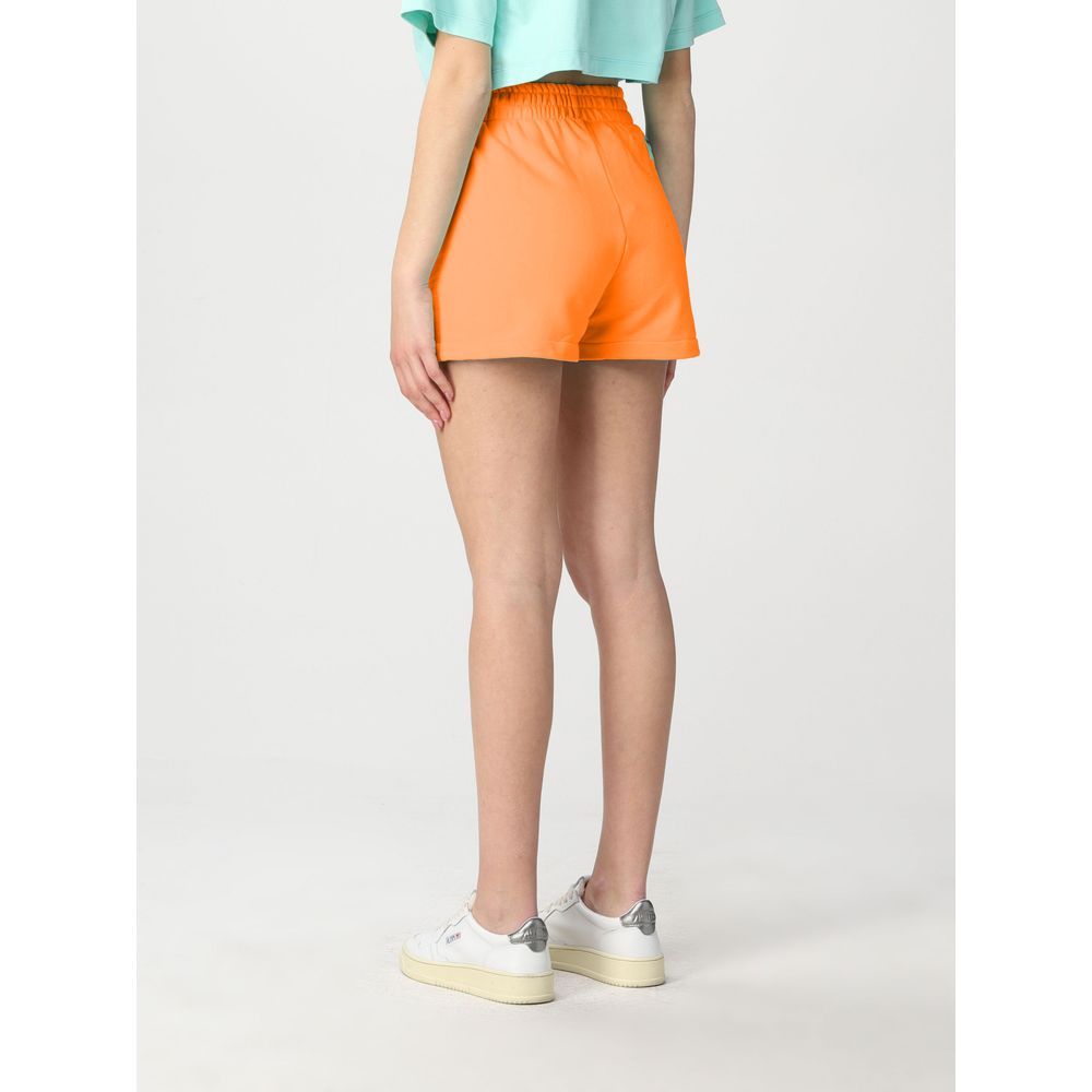 Short chic en coton orange avec logo de l'industrie pharmaceutique