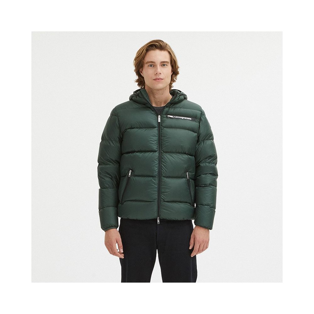 Centogrammi Sleek Dark Green Hooded Winter Jacket