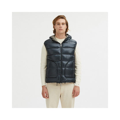 Gilet à capuche réversible en duvet d'oie Centogrammi en gris