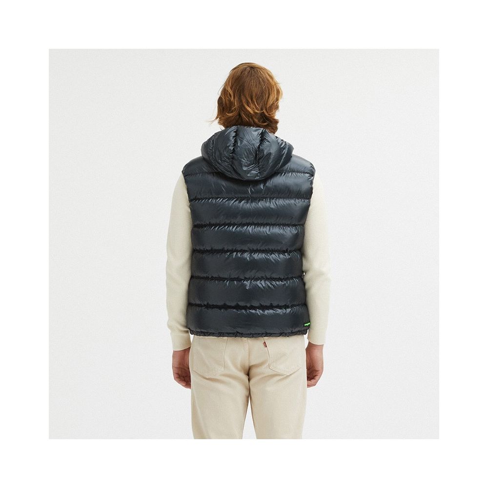 Gilet à capuche réversible en duvet d'oie Centogrammi en gris