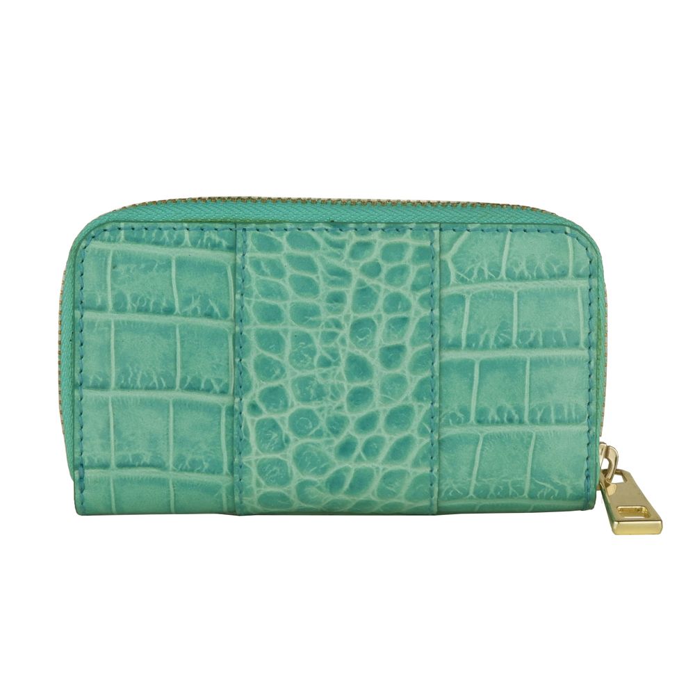 Porte-clés en cuir turquoise Cavalli Class Chic