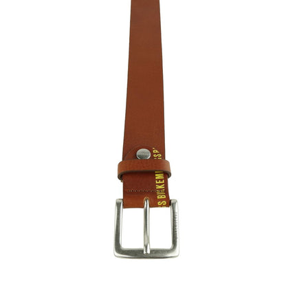 Bikkembergs Ceinture élégante en cuir cognac pour homme