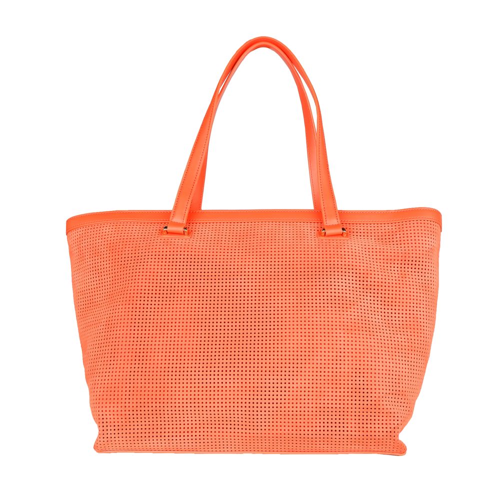 Cavalli Class Elegante bolso de cuero naranja oscuro